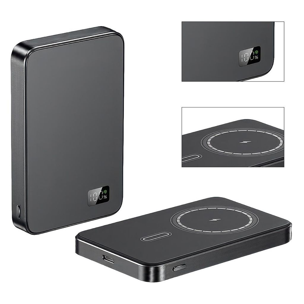 Magnetische Powerbank 10000mAh,Kabelloses Laden, Produktbild 