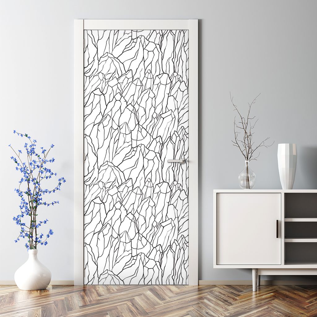 Dekorative Türtapete selbstklebend Türposter Tapete Türaufkleber Zerbrochene Steine 85 x 200 cm