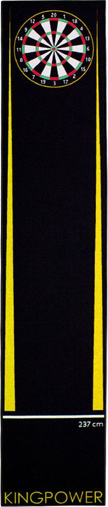 Kingpower Dartteppich mit Abwurflinie, Dart Zubehör mit Motiv, Dartmatte mit Oche, pflegeleichter Teppich rutschfest , Auswahl:Design 14 - 290 x 6...