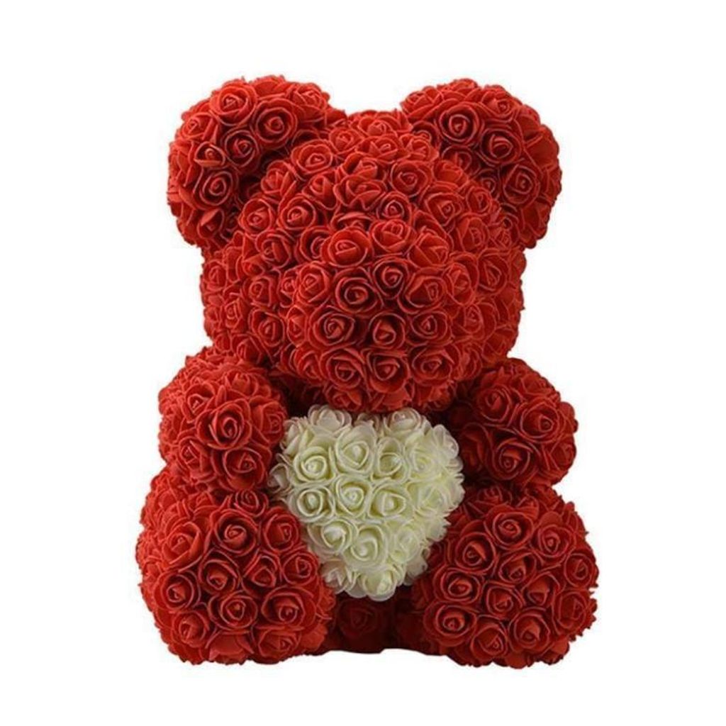 Rosenbär in rot in Geschenkbox 40cm Produktbild 