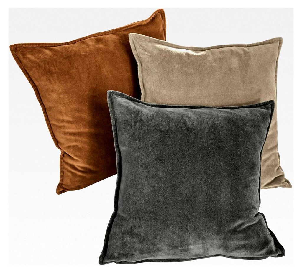 Kissenhülle 3er Set Lumeau, weiche Haptik, ansprechende Farbgestaltung, schlichtes Design, Kissenbezug, Wohntextilien, Wohn-Accessoires, Baumwolls...