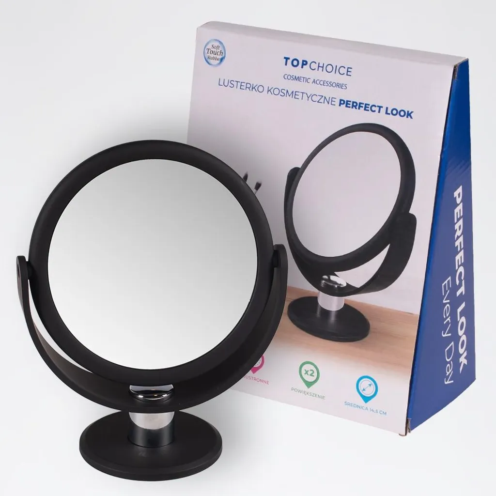 Miroir rond sur pied Perfect Look double face : fini les reflets flous