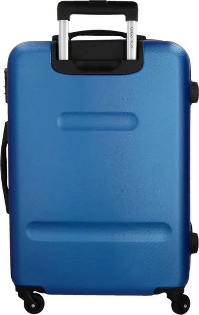 Valise rigide ROLL ROAD Flex 65cm bleue 56L avec 4 roues multidirectionnelles