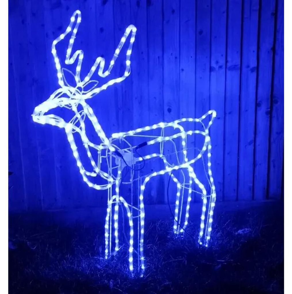 Foxter Weihnachts-LED-Rentier mit beweglichem Kopf, 130 cm, Produktbild 