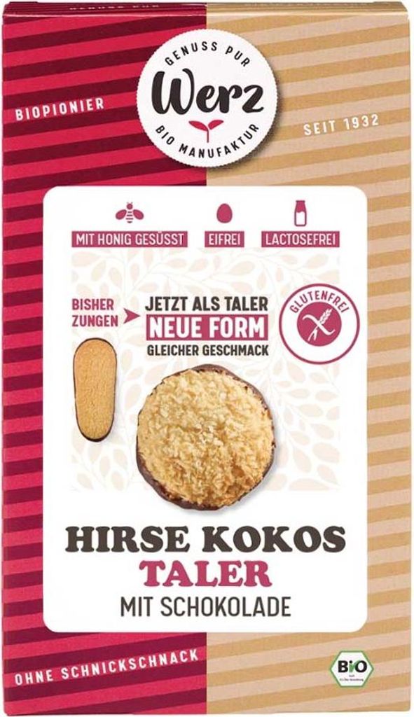 naturkorn mühle Werz - Hirse-Vollkorn-Kokos-Zungen Produktbild 