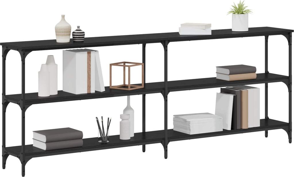 "im Sonderangebot"Nachttisch Elegantes Design - Beistelltisch - Konsolentisch Schwarz Eichen-Optik 200x29x75 cm DEMöbel 5452725