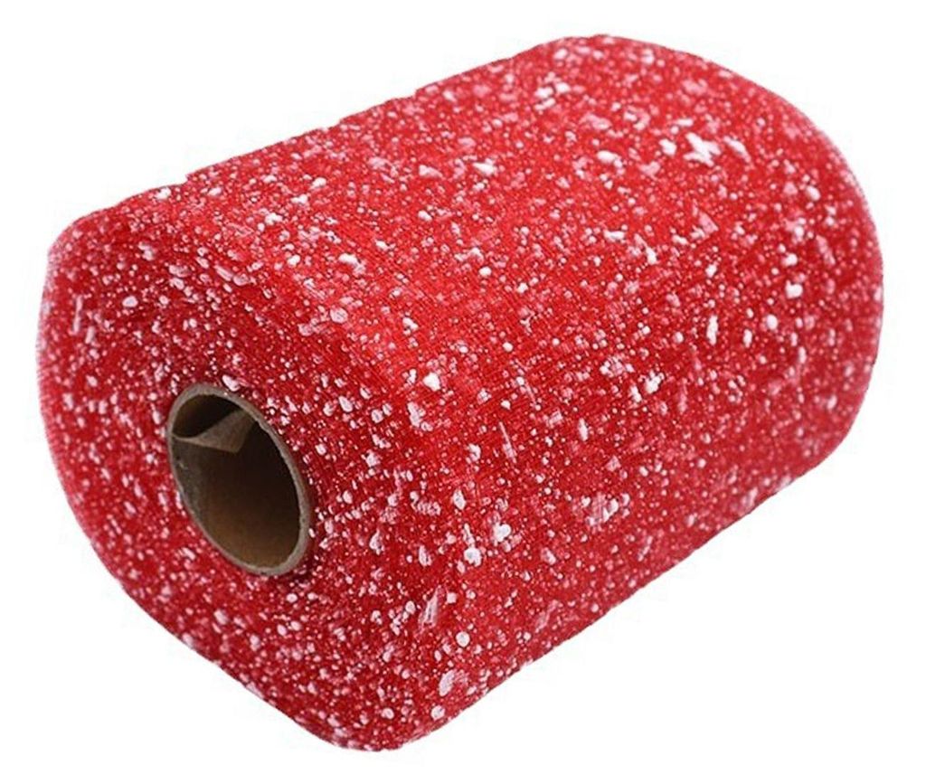 Glitzer-Tüllstoffrolle, 15 Meter (6 Zoll), funkelndes Paillettenband für DIY-Tutus, Tischläufer, Bühnenhintergründe, Geschenkverpackungen und ...