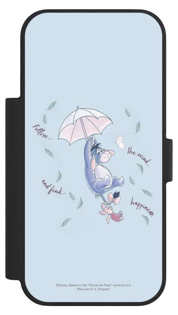 NIVOCASE Klapphülle für Apple iPhone 17 Pro Handyhülle aus Kunst Leder NIVOflip schwarz Disney Offizielles Lizenzprodukt Winnie Puuh I-Aah