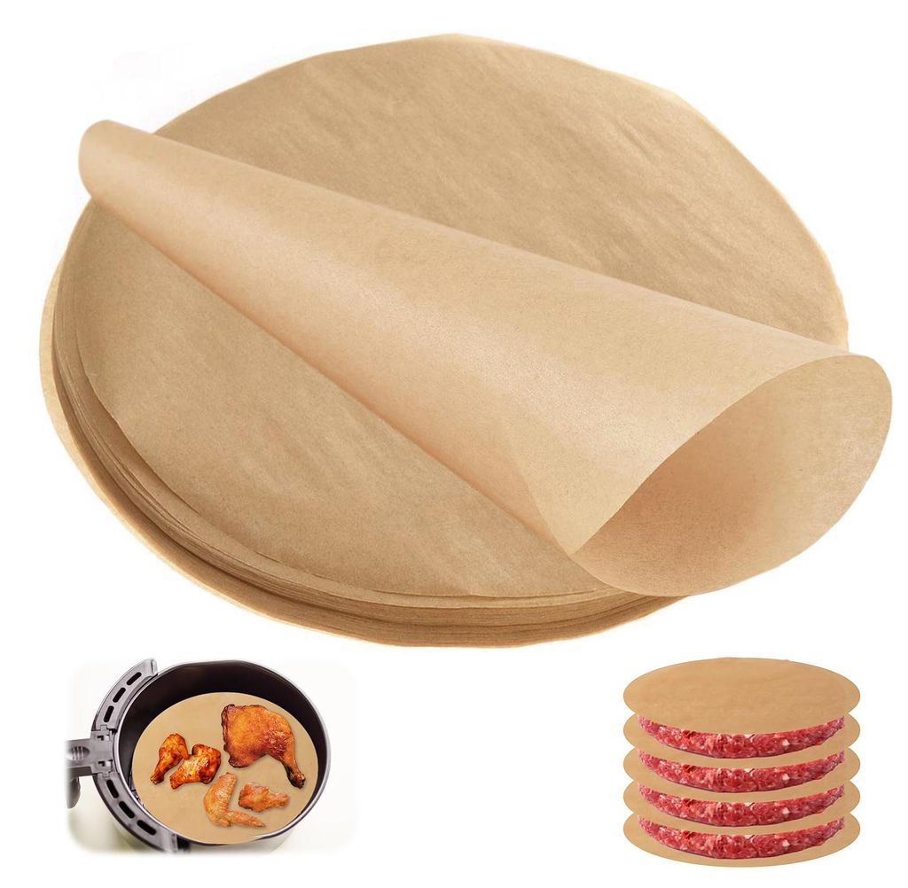 150 runde Backpapiere, Ø 30 cm, antihaftbeschichtet, braun, rundes Grillpapier, hitzebeständig, für Backformen, Grill, Pizza, Kuchen und Heißlu...