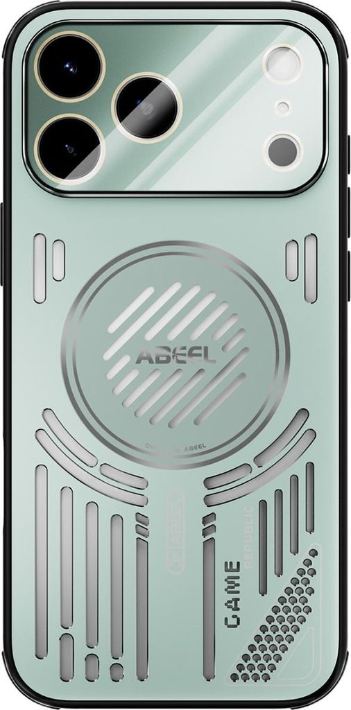 Magnetische Hülle für iPhone 17 Pro Max mit Linsenabdeckung, Aluminium Stoßfestes Schutzhülle mit Wärmeableitung Grün
