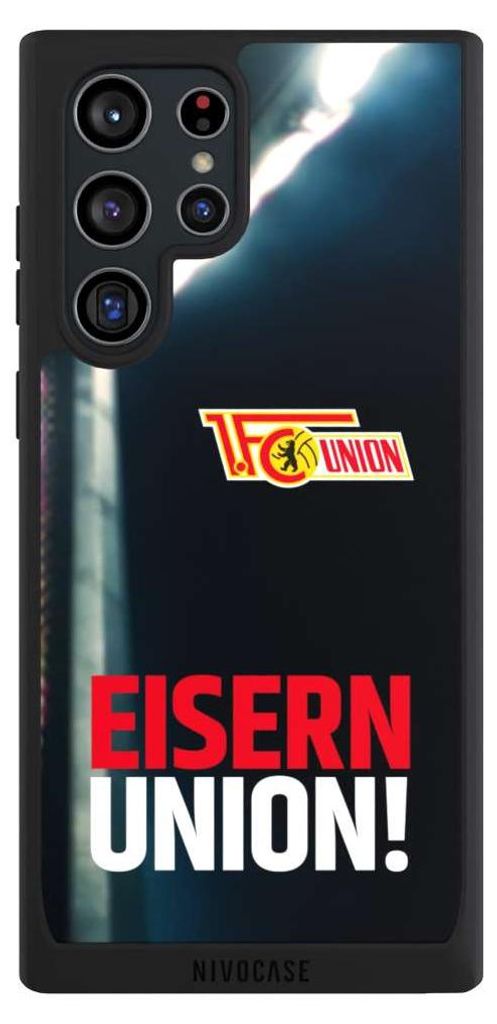 NIVOCASE Handyhülle für Samsung Galaxy S22 Ultra Hülle NIVOpure Case Schwarz 1. FC Union Berlin Fanartikel Fußball