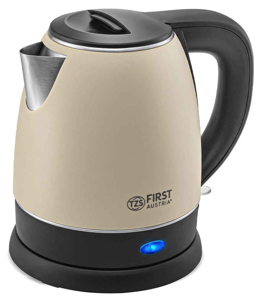 TZS First Austria Edelstahl Wasserkocher, creme-schwarz, Produktbild 
