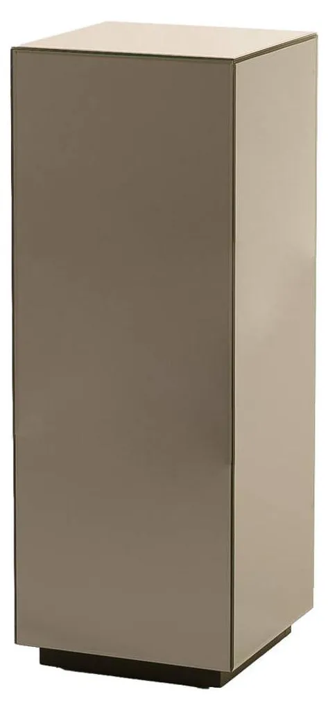 Pied colonne verre brun 30x30x80 Light & Living - Support décoratif chic
