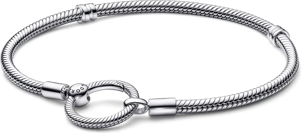 Bracelet Moments en argent 925 maille serpent souple pour charms 17 cm