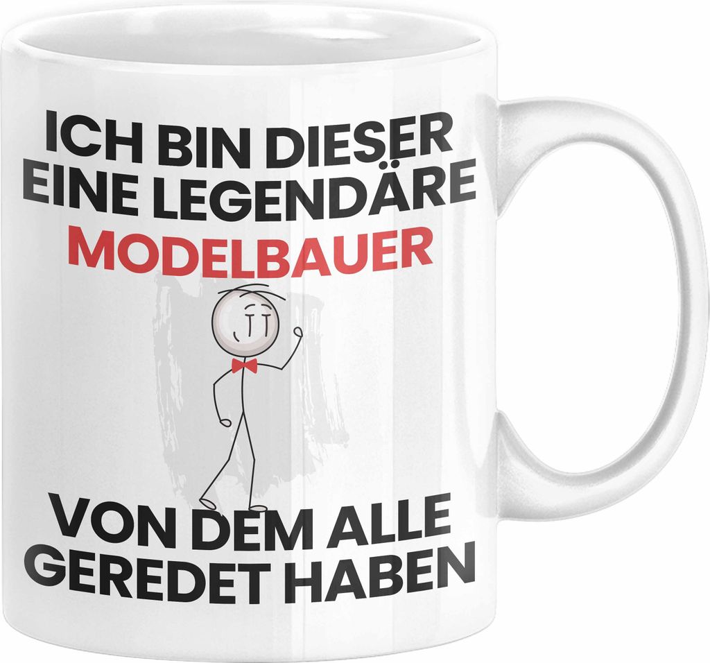 Modelbauer Geschenk Tasse Lustige Geschenkidee Geburtstag für Modelbauer Ich Bin Dieser Legendäre Modelbauer Von Dem Alle Geredet Haben Kaffee-Be...