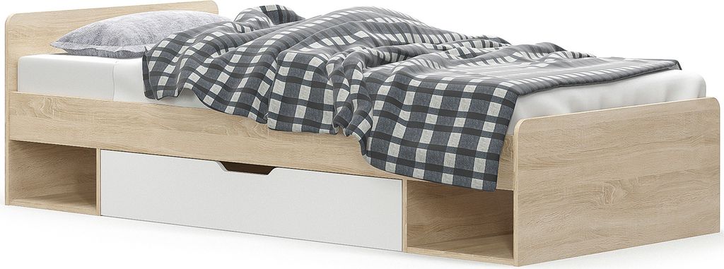 nabbi Jednolôžková posteľ s roštom Tavir 90 90x200 cm - dub Obrázok produktu 
