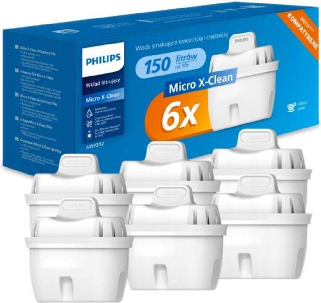 Philips AWP212/10, 6 kusů, Kazeta pro vodní filtr Obrázek produktu 