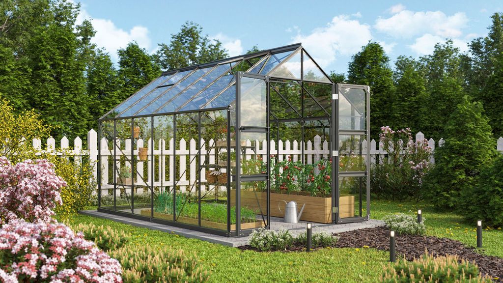 Vitavia Gewächshaus "Domus 9900" schwarz 9,9 m² 3 mm ESG