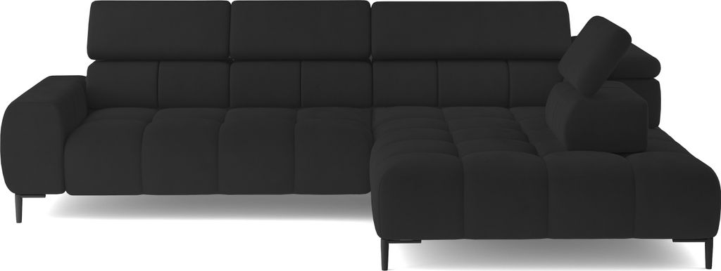 DomoHome Ecksofa PLAZA-L Stoff SOLAR Eckcouch Inkl. Mit Bequemer, Flauschiger Rückenlehne / Longchair Rechts / Industrial Style / L-Form Rechte | ...