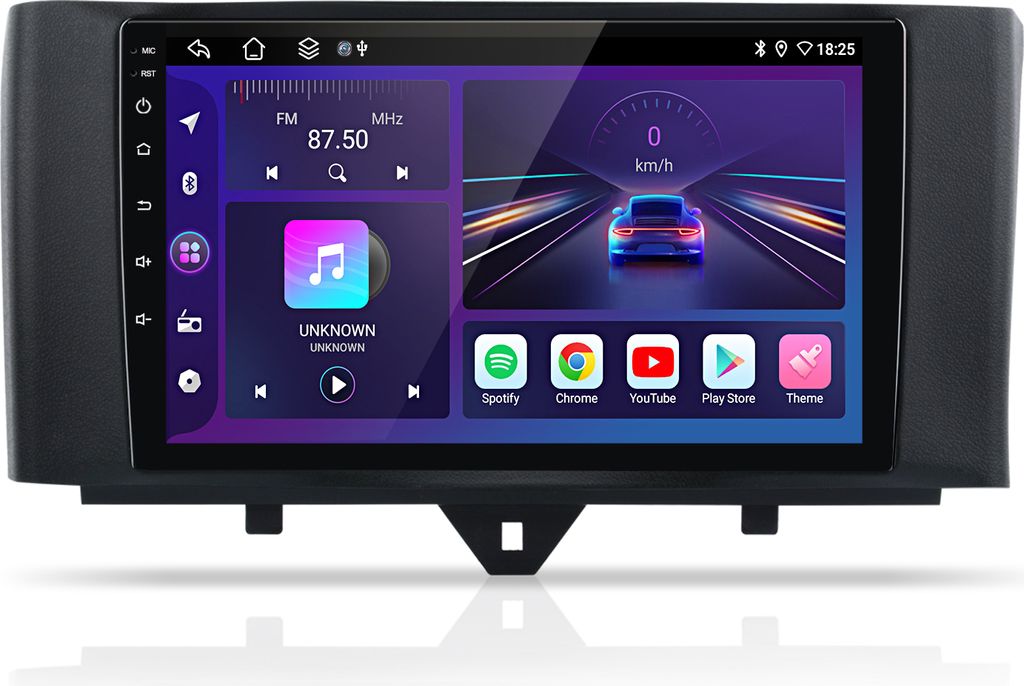 9''Carplay Android13 2+64G autoradio SWC Für Mercedes Benz Smart radio 2010-2015 GPS WIFI BT 4kern RDS DSP FM DAB+