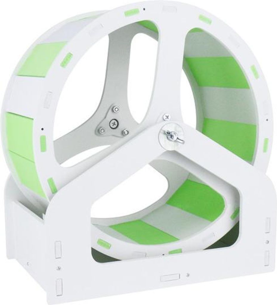 Hamsterrad aus PVC-Holz-Kunststoff mit ger?uscharmem Laufrad und St?nder fš¹r Igel und Hamster