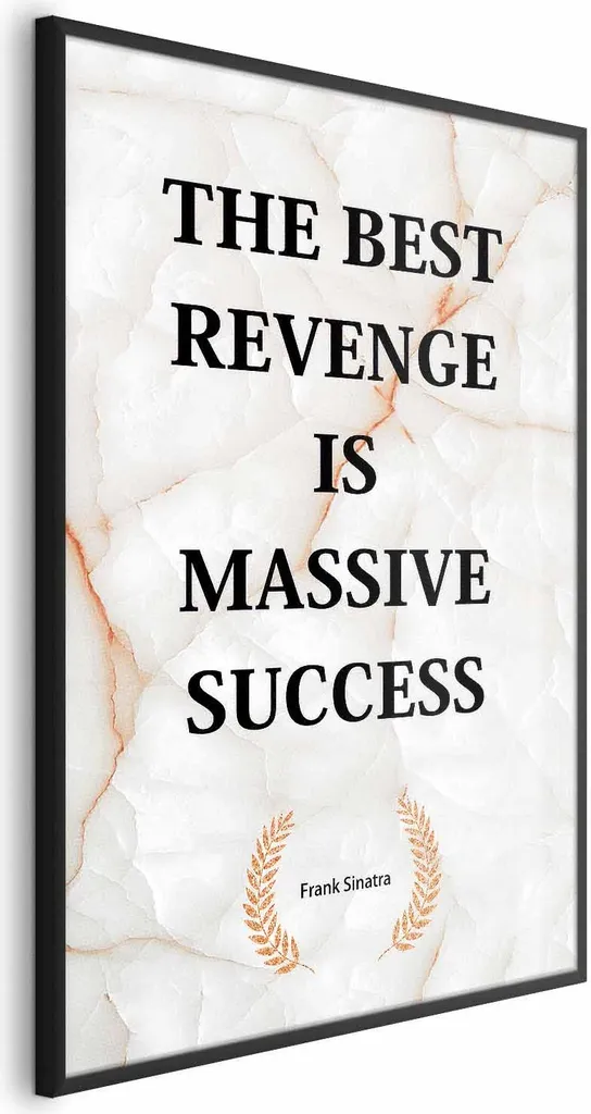 Regalo Originale: Poster Best Revenge 40x60 Cornice Nera Inclusa