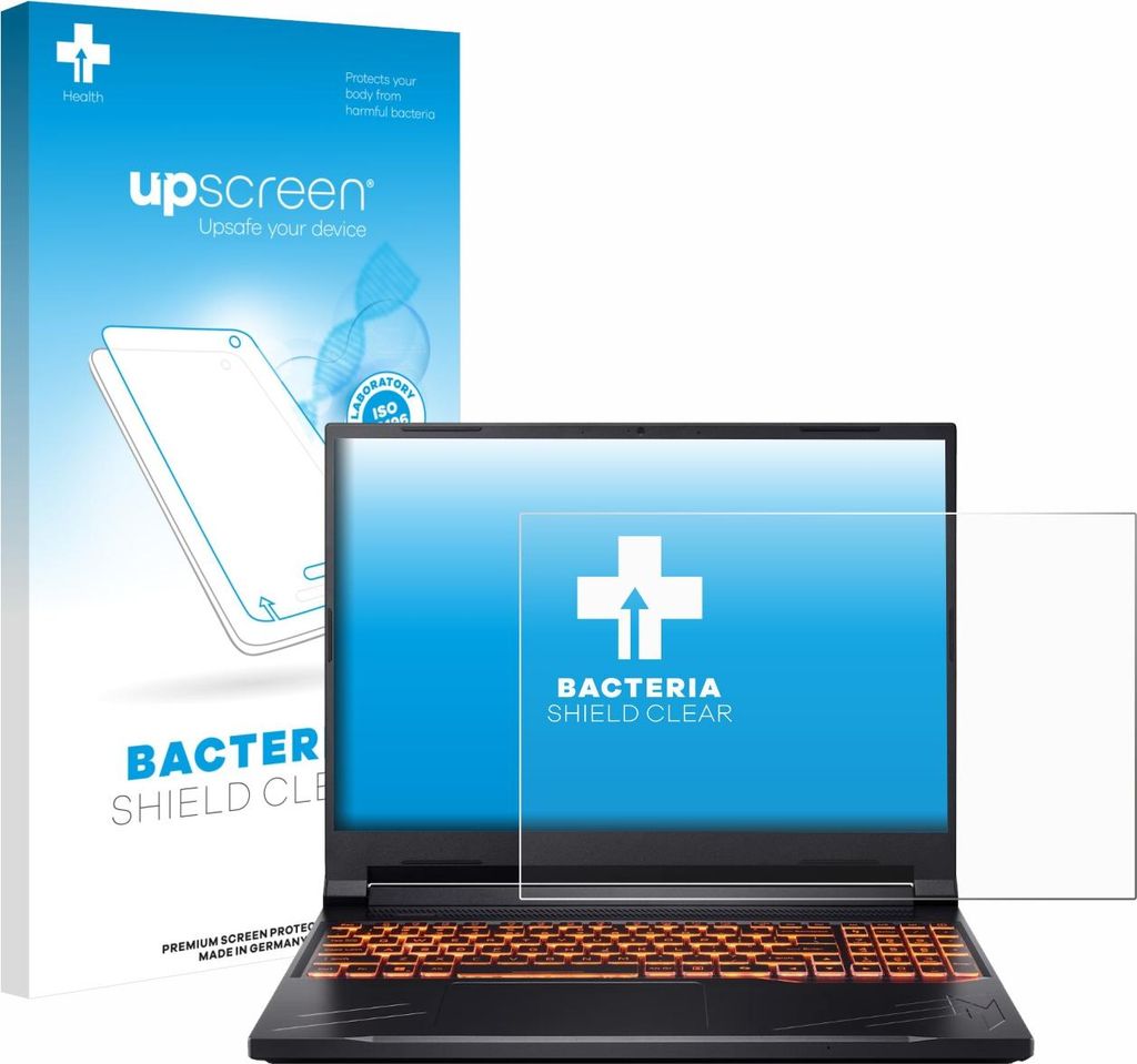 upscreen Schutzfolie für Acer Nitro V 16 Displayschutz Displayschutzfolie Folie Klar antibakteriell