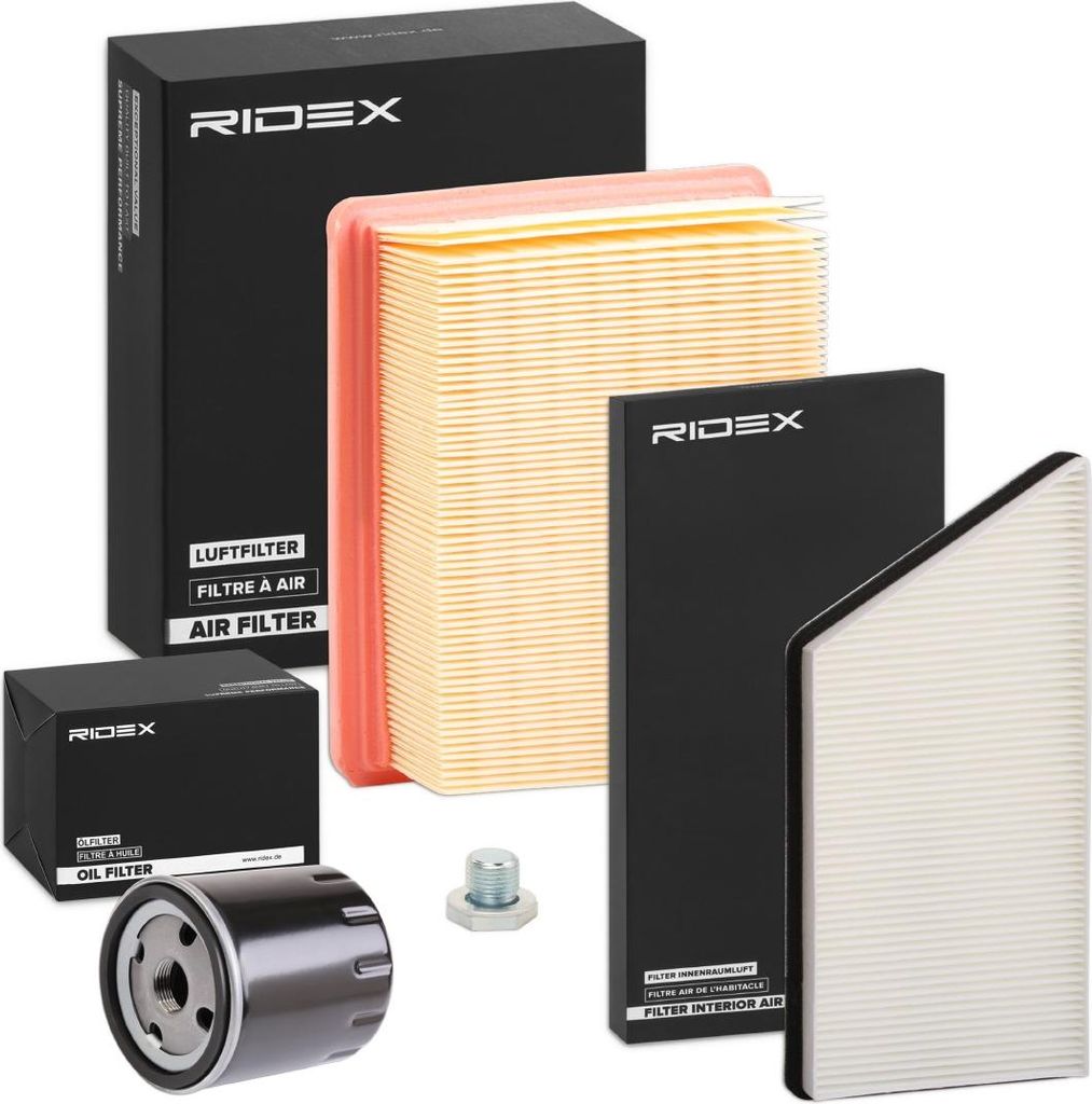 RIDEX Filterset Inspektionspaket Filtersatz passend für PEUGEOT 206 Schrägheck (2A/C) 206 CC (2D) 206 SW (2E/K) 206 Kastenwagen