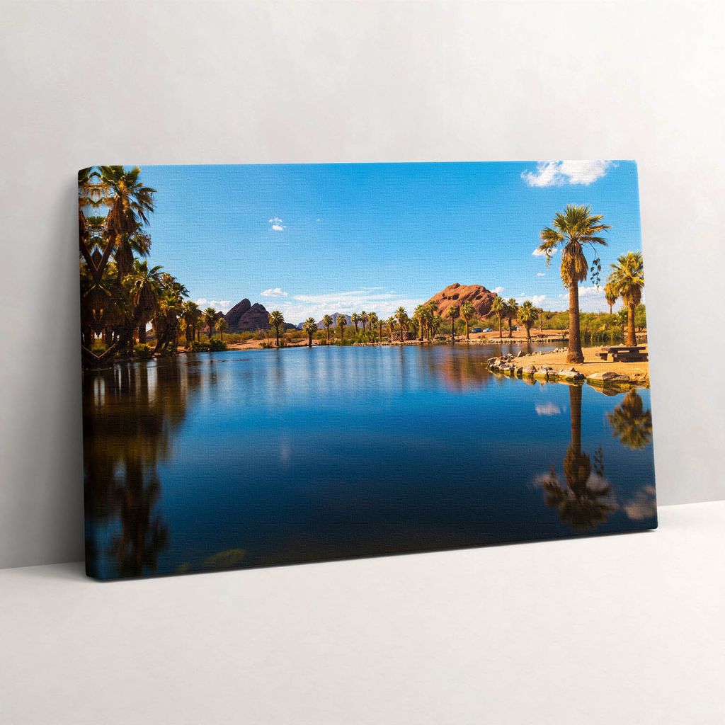 Landschaft des Papago-Parks – Leinwandbild Wandbild – 60x40 cm – Leinwandbilder – Wandbilder – Schlafzimmer – Flur