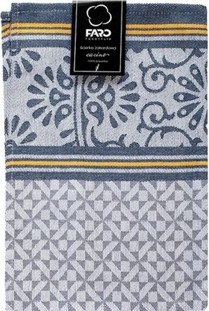 Küchentuch Geschirrtuch Jacquard 100% Baumwolle Carino 40x60 03 Grau Gelb