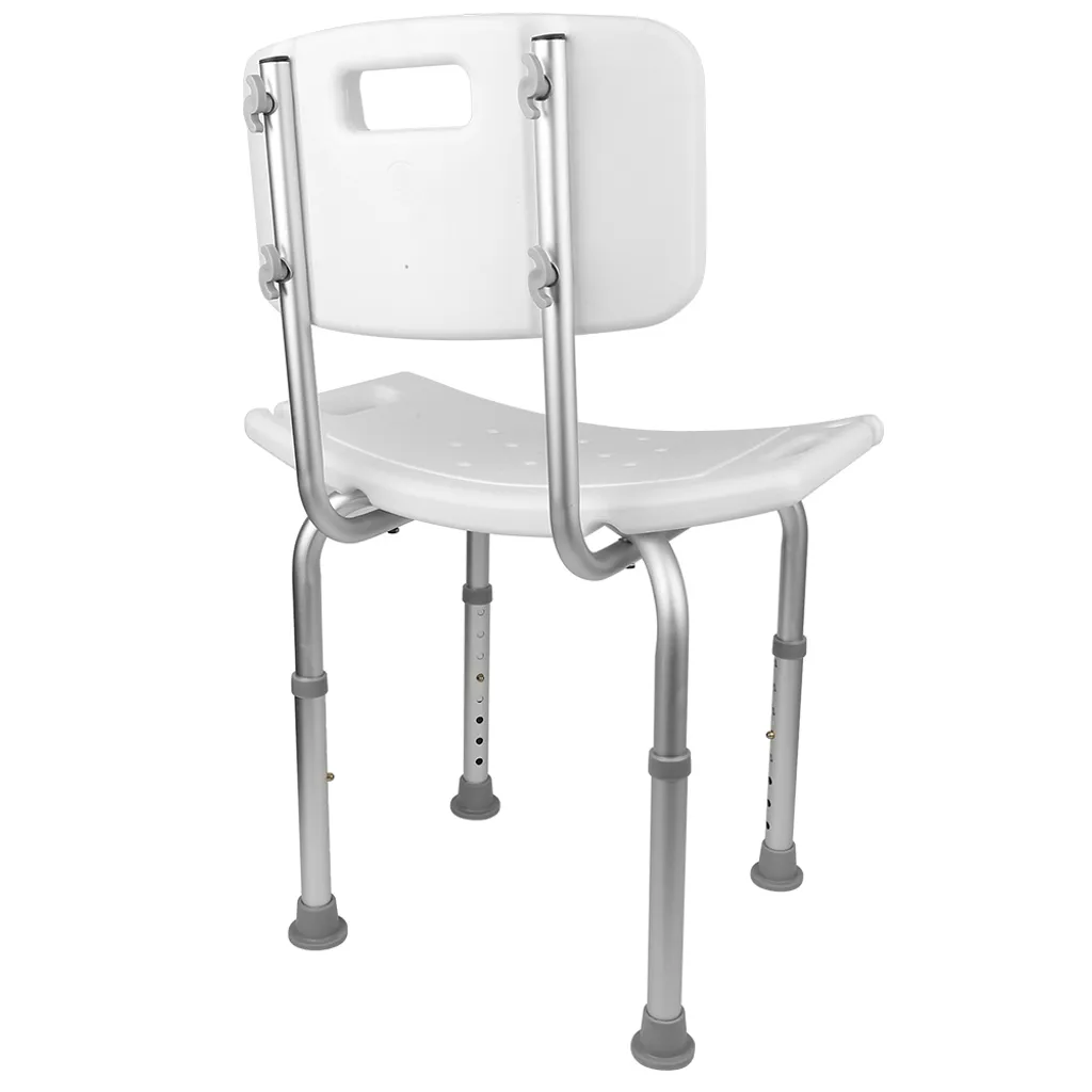 Tabouret de douche antidérapant réglable en hauteur châssis aluminium - 11