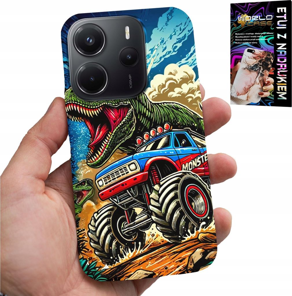 Fall Für Xiaomi Note 14 4G -Dinosaurier In Monstertruck Designs Für Kinder