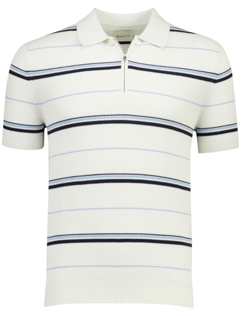 cel Creme Gant Poloshirt gestreift kurzärmelig