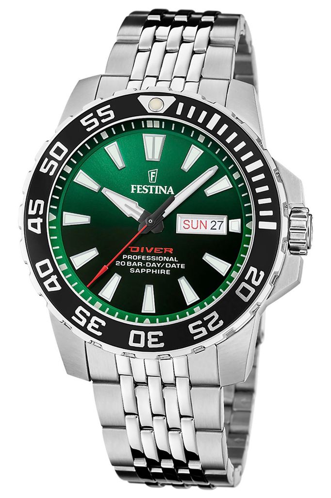 Festina Herren Uhr Casual Edelstahl Armbanduhr silber UF20661/2