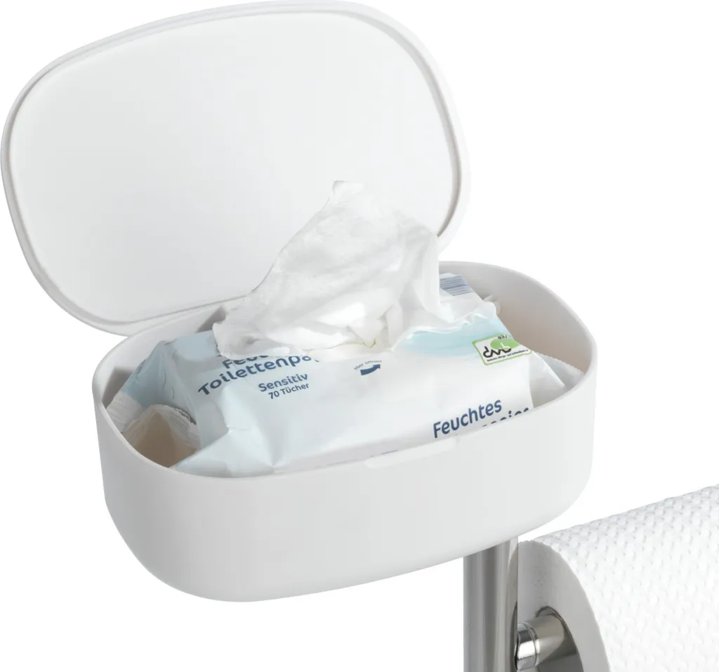 Aménagement WC sans perçage : Serviteur Porte-papier avec Tablette - 9