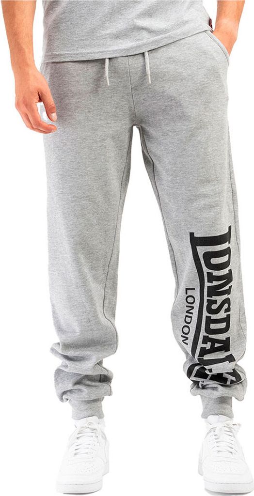 Herren Jogginghose normale Passform LOGO LARGE Marl Grey/Black XL Lonsdale