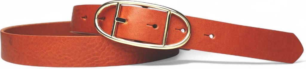 FRONHOFER Best&Timeless hochwertiger Damengürtel 3 cm, goldene Schnalle, vegetabiles Naturleder