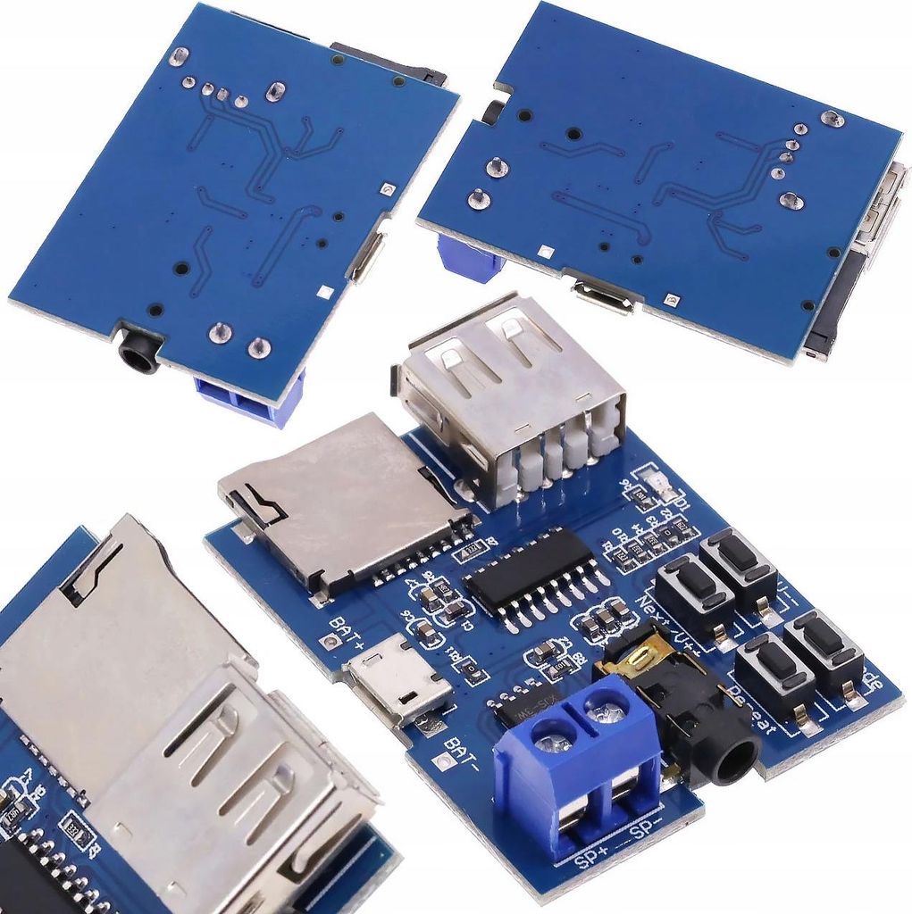 Rosfix Moduł Odtwarzacza MP3 – USB Micro SD | Wzmacniacz Zdjęcie produktu 