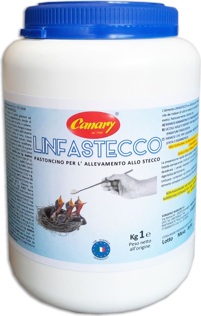 Canary LinfaStecco 1 Packung à 1kg - Mehlfutter - Futterbrei für Brutvögel - Futter für die Zucht am Stiel, Pullusvögel, kleine im Nest., 1 kg