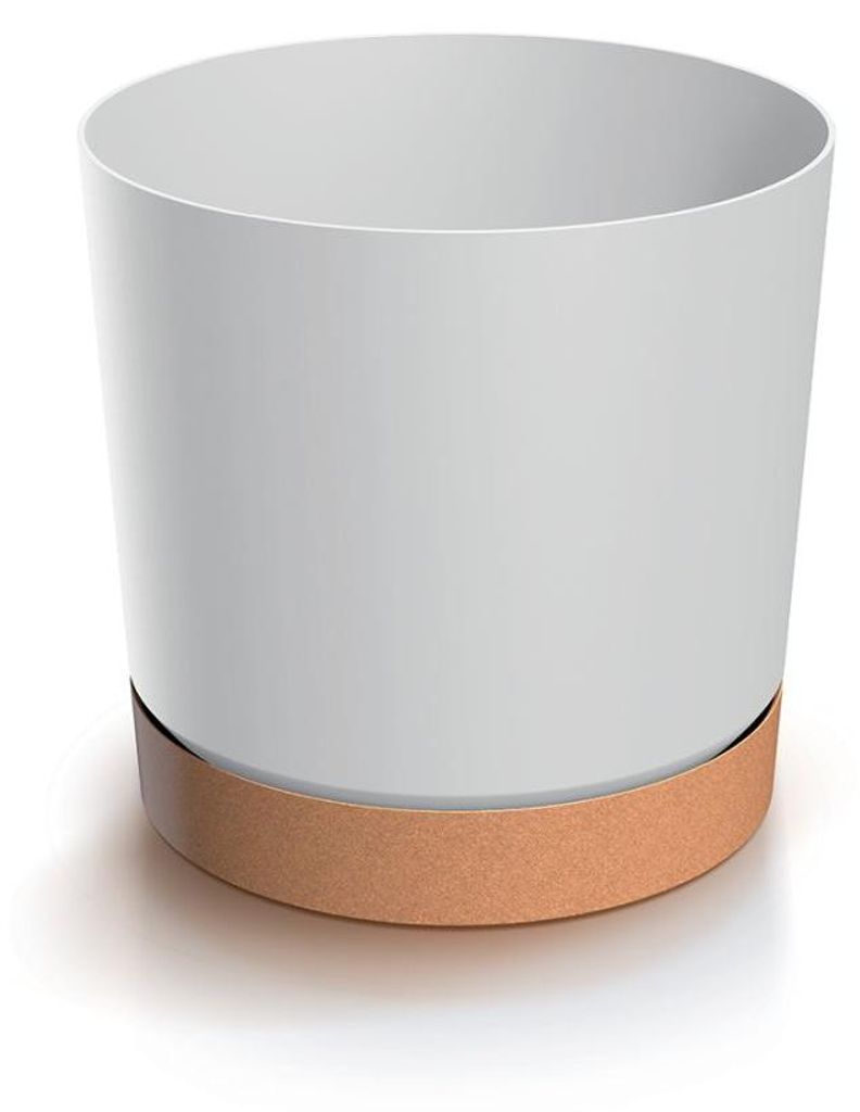 Witte bloempot met voet, model TUBO, artikelnummer PM Productafbeelding 