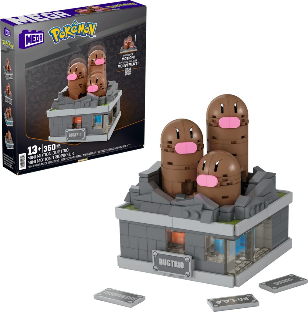 DUGTRIO 12,5 cm MEGA POKEMON BLOCKS HTH73 Dugtrio mit Produktbild 