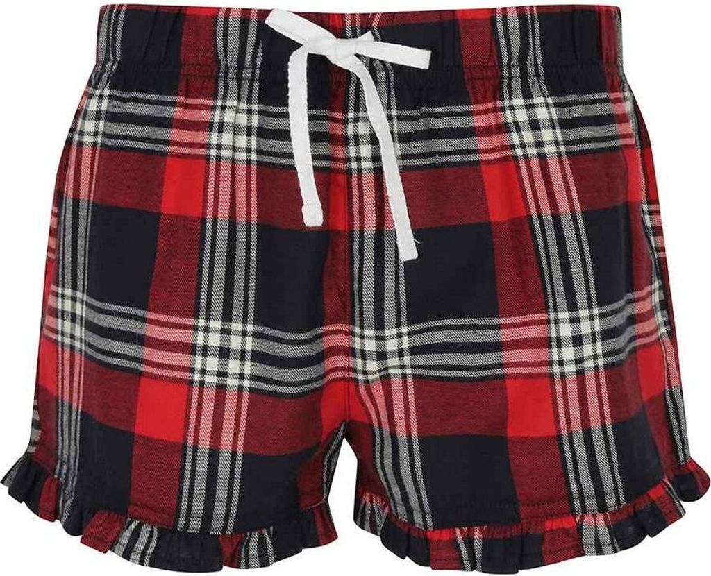 SF - Dámske šortky "Tartan" PC3380 (S) (červená/modrá) Obrázok produktu 
