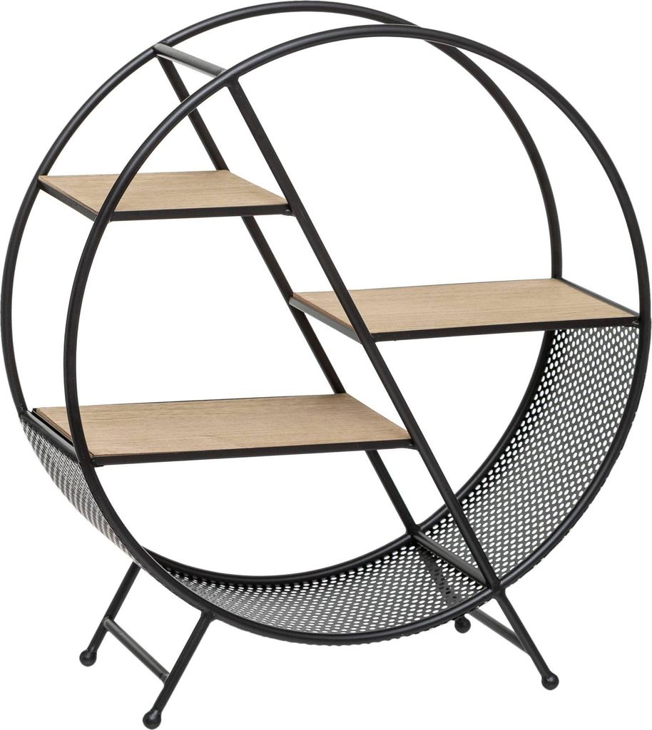 Regal "timeo" rund schwarz d50cm - Atmosphera créateur d'intérieur