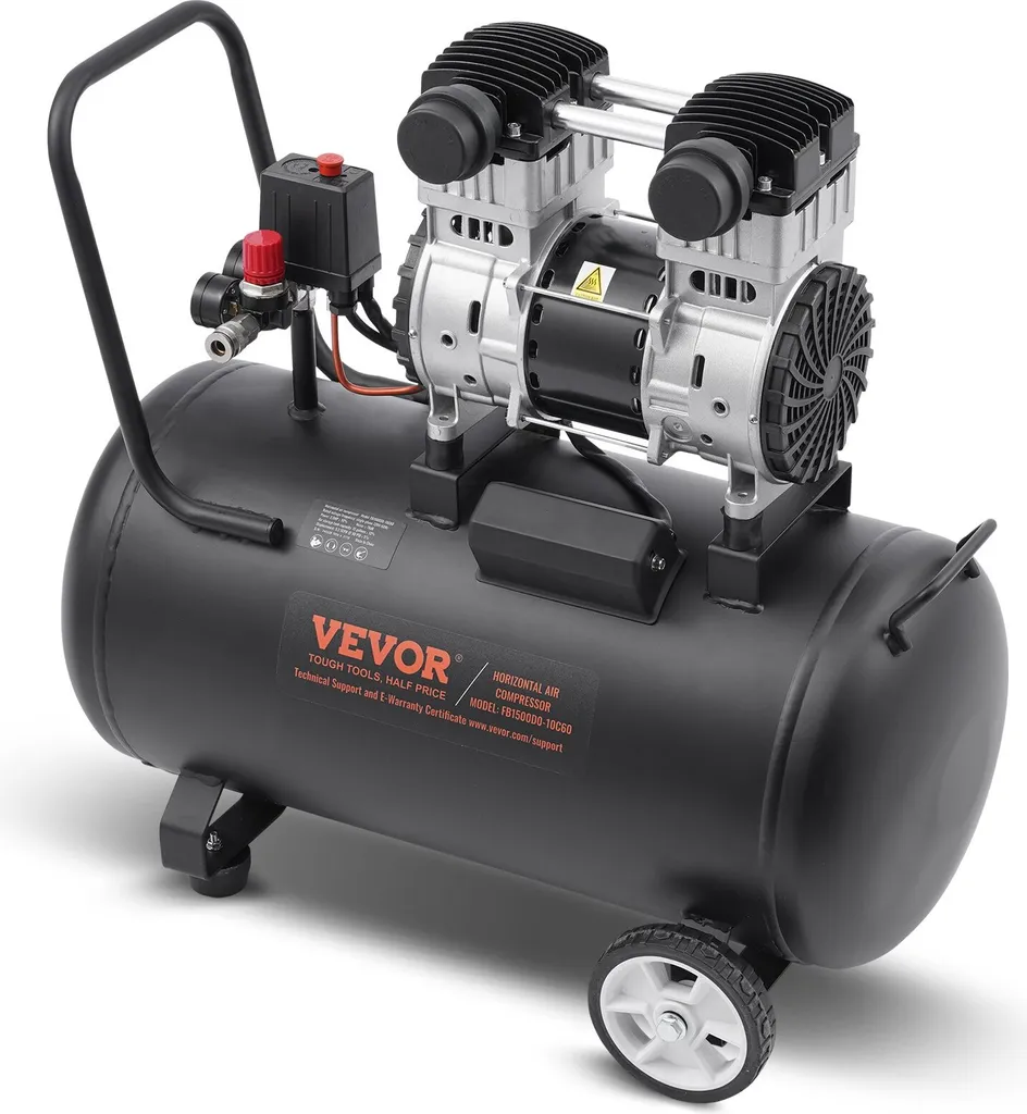 Compresseur 60L 125PSI Technologie Silencieuse 1.25kW Haute Qualité