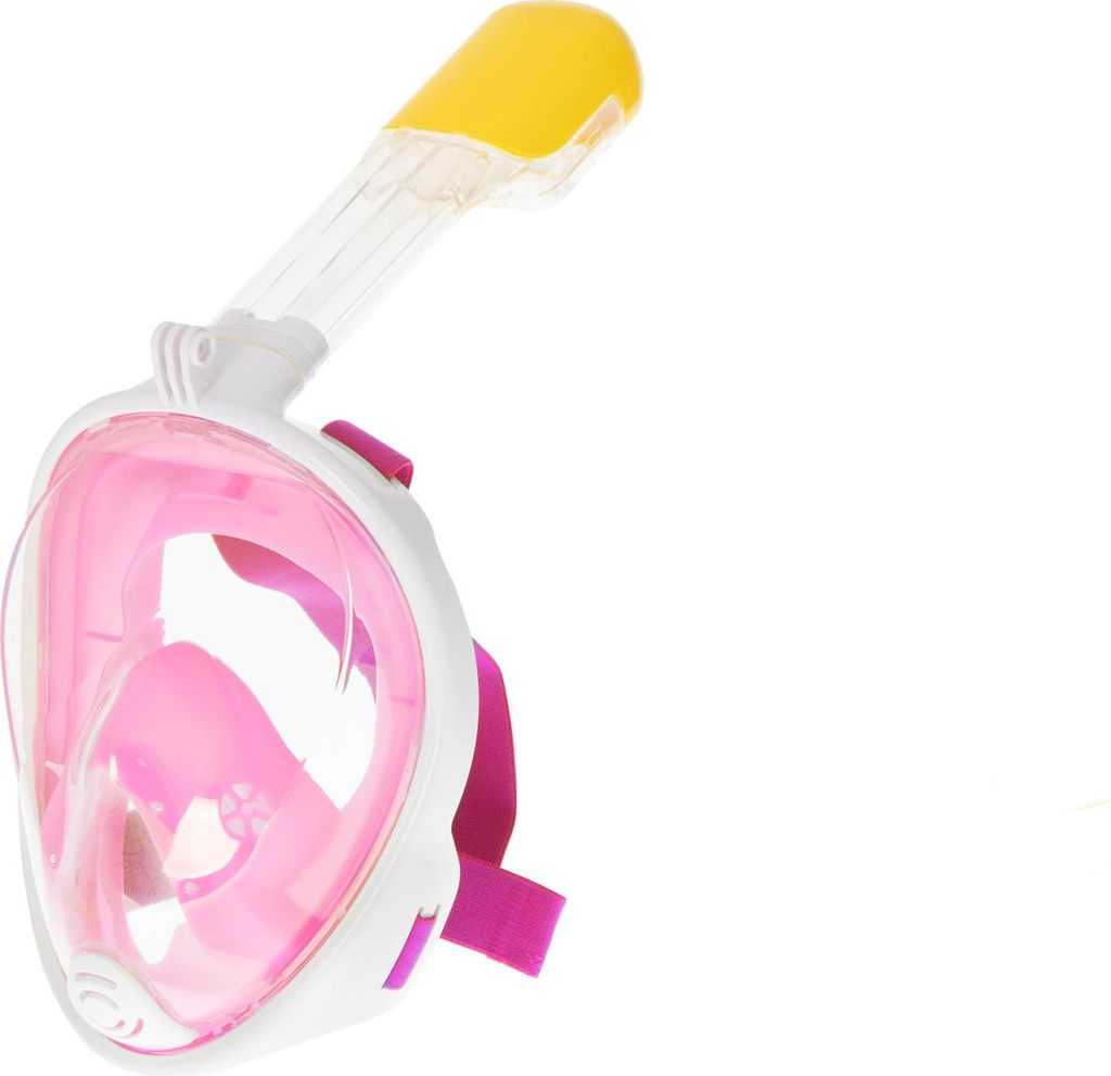 Maschera da snorkeling completa pieghevole S/M rosa Immagine del prodotto 