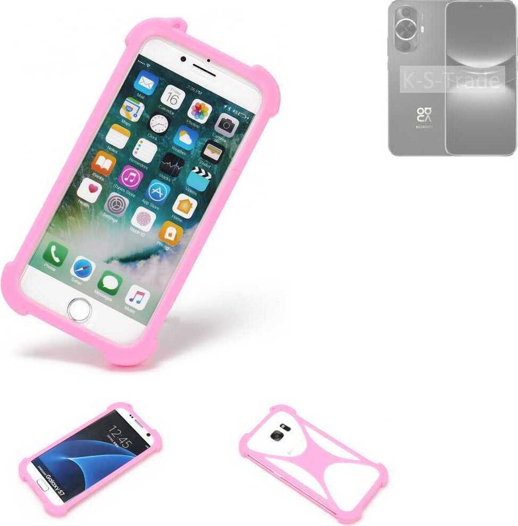 K-S-Trade Handy Hülle kompatibel mit Huawei nova 12 Lite Schutz Hülle Bumper Silikon Schutz Hülle Cover Case Silikoncase Silikonbumper TPU Softcase