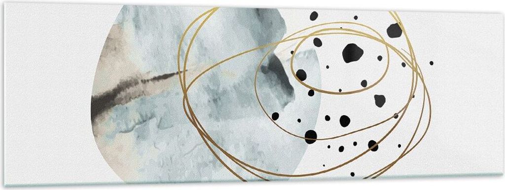 Bilder auf glas - Einteilig - Modern Abstraktion Flecken - 160x50cm - Glasbilder - Wandbilder - Bilder - Wanddekoration aus Glas - Glas Bilder - Wa...