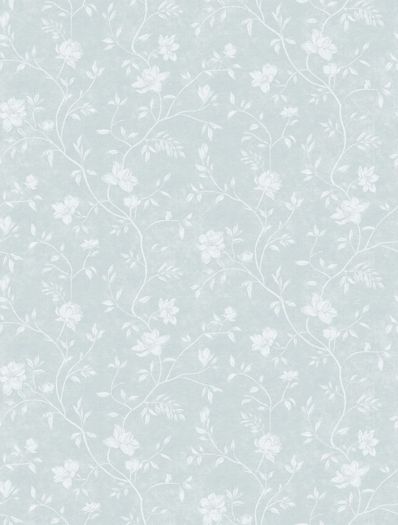Sanders & Sanders Tapete Blumen Mintgrün und Weiß 53 cm x 10 m