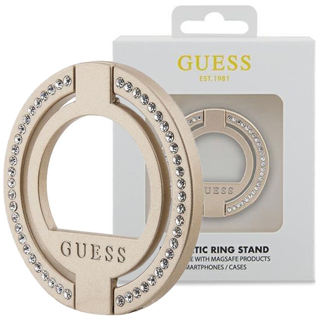 Guess MagSafe Ringstnder GUMRSALDGD Gold/Gold Strass Produktbild 