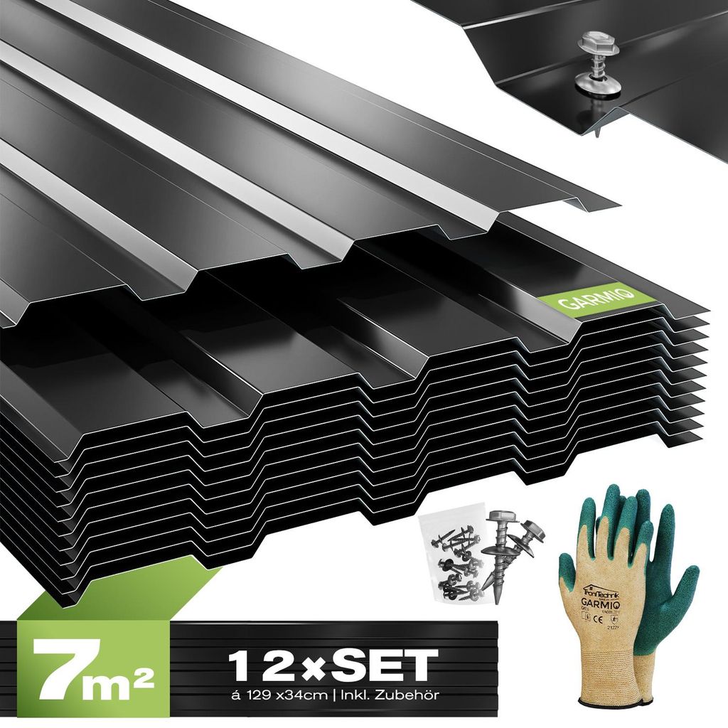 GARMIO® Profilblech Trapezblech Amalfi 129 Set 12 Stück Produktbild 
